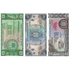 (704) ** PN16s,17s,18s Western Samoa 1,2 & 10 Tala Year N.D. (With Letter S For Serial Number)